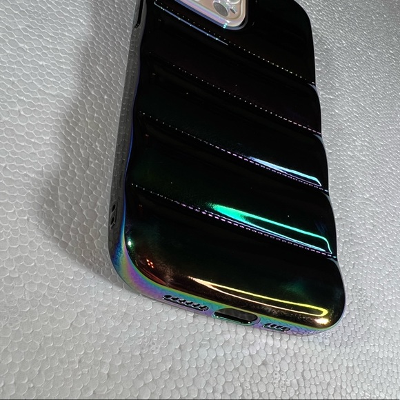 Red iPhone 13 PRO MAX Metallic Ombre Iridescent Pearlized BUBBLE Puffer Case - Picture 15 of 15